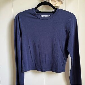 Double Zero Cropped Long-sleeved Tee